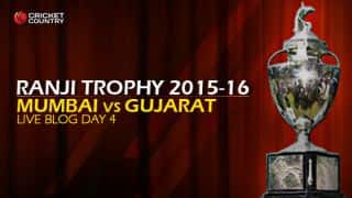 MUM 227/6 | Live Cricket Score, Mumbai vs Gujarat, Ranji Trophy 2015-16, Group B match, Day 4 at Mumbai: Match ends in draw